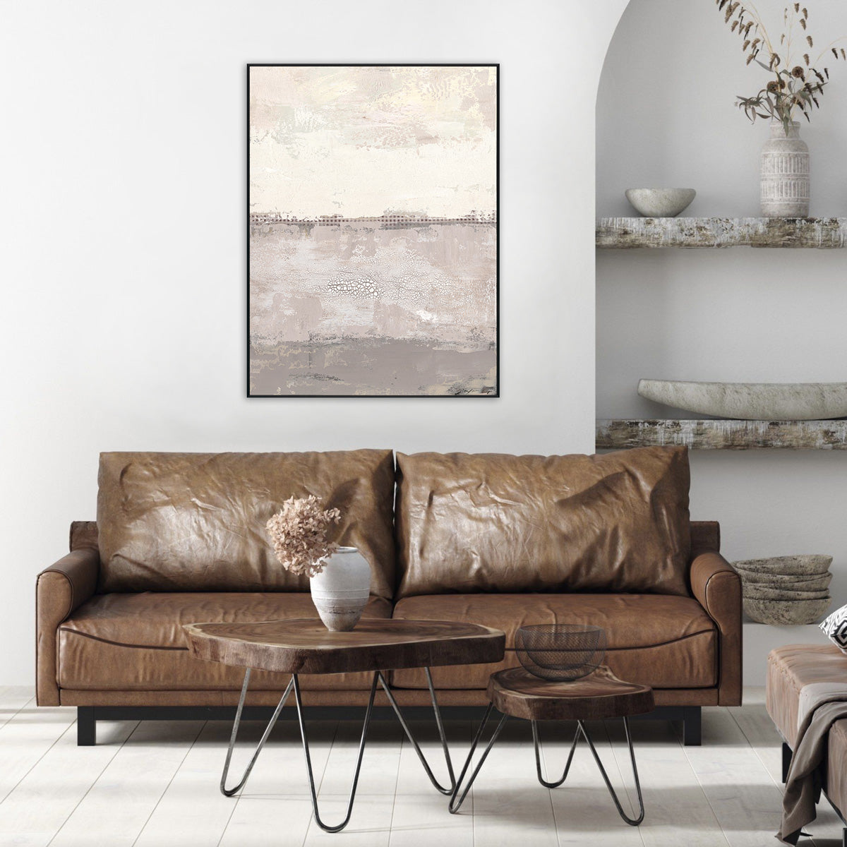 Silent Horizon Grey Abstract #M6711