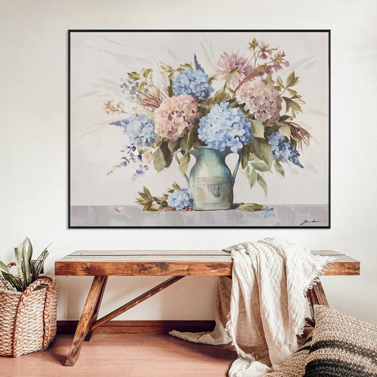 Blue Serenade Rustic Floral Harmony #M6889