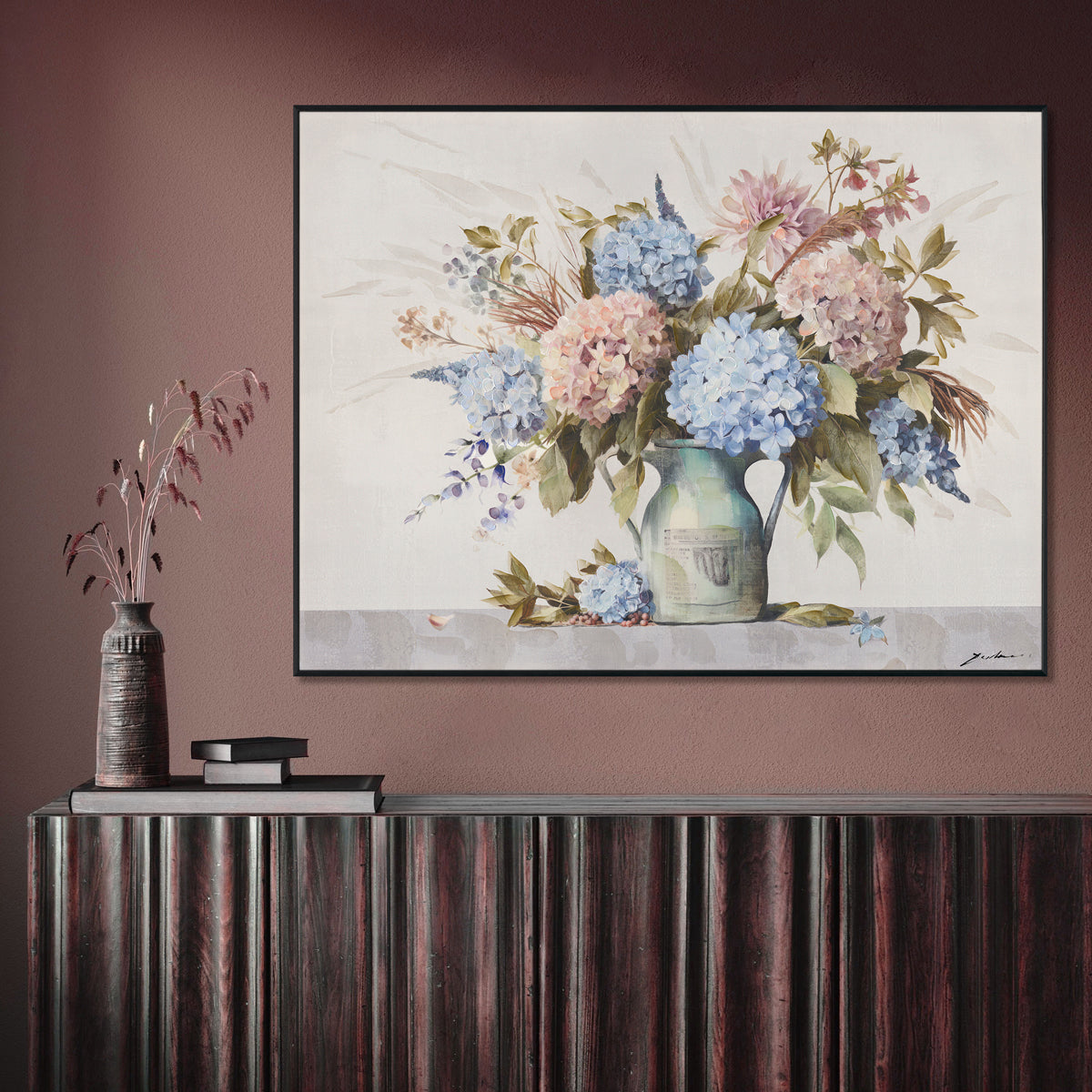 Blue Serenade Rustic Floral Harmony #M6889