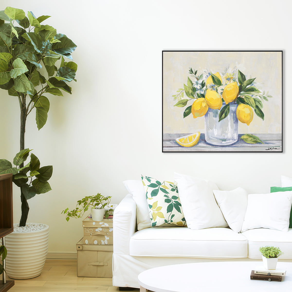 Lemon Bloom Fresh Still Life Painting #M7045