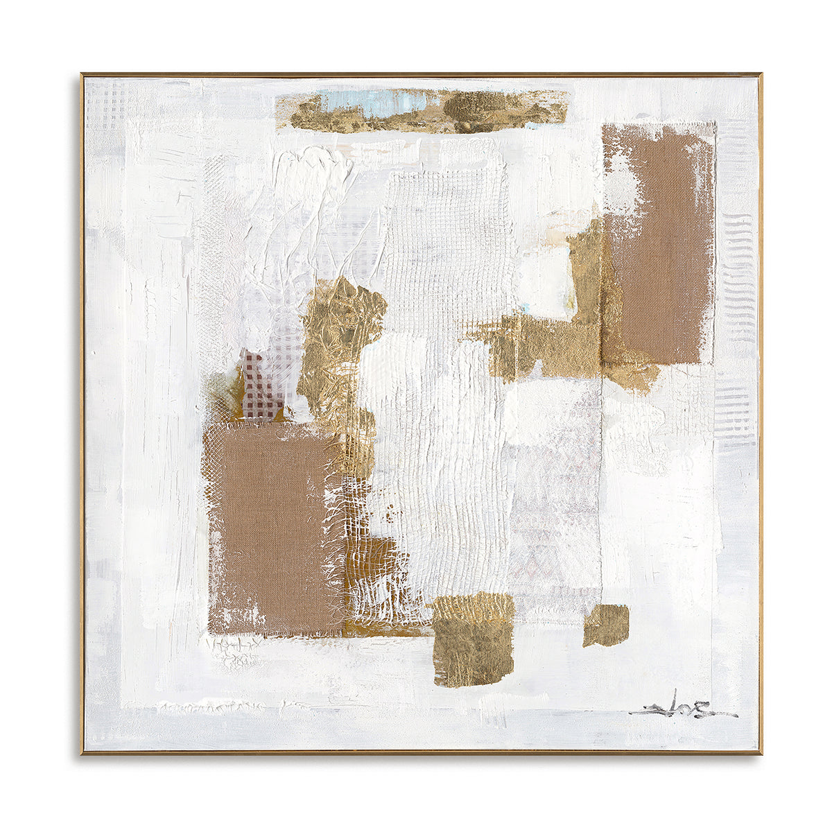 Golden Harmony  Textured Abstract #M8120