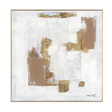 Golden Fragments Abstract Textured Painting #M8120