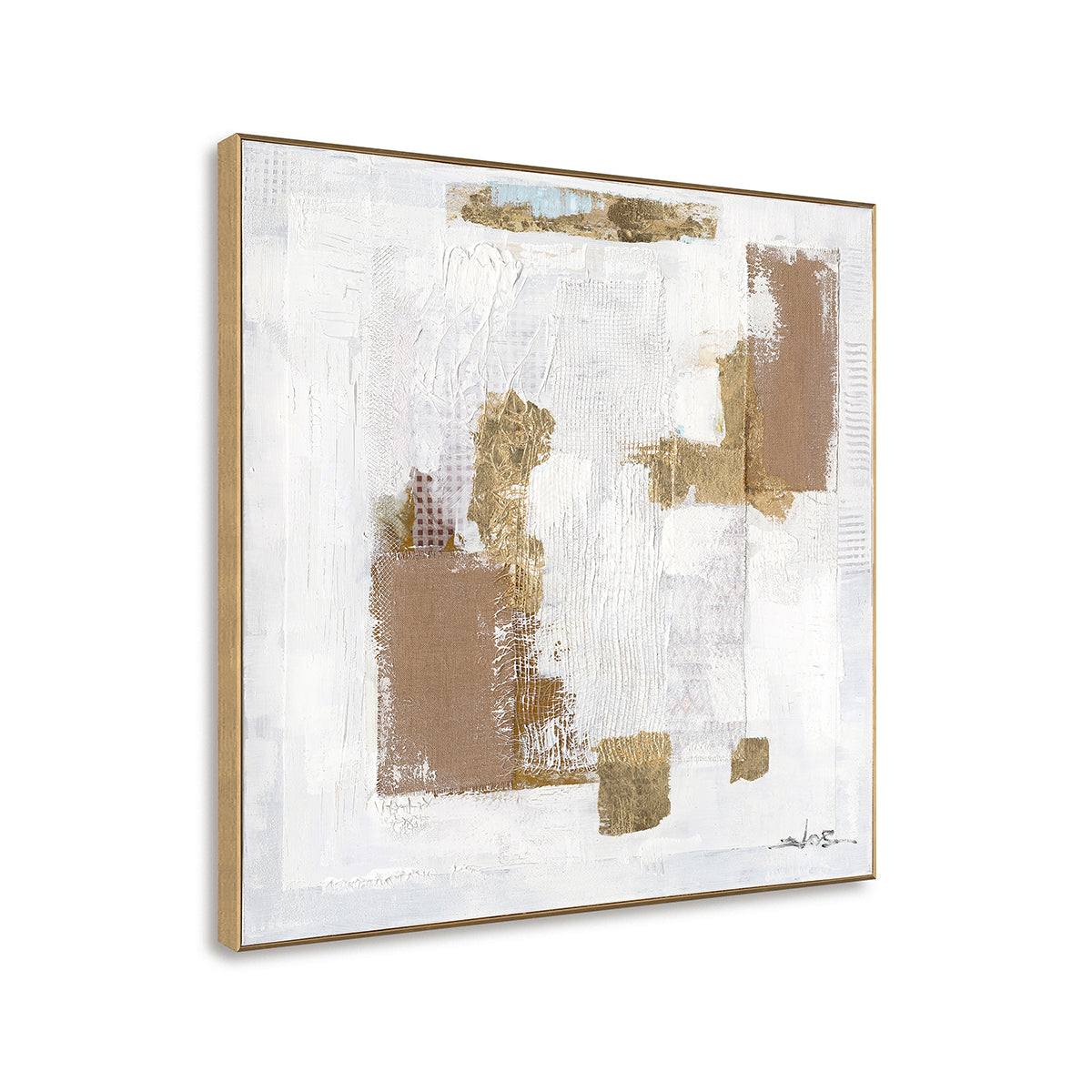 Golden Harmony  Textured Abstract #M8120