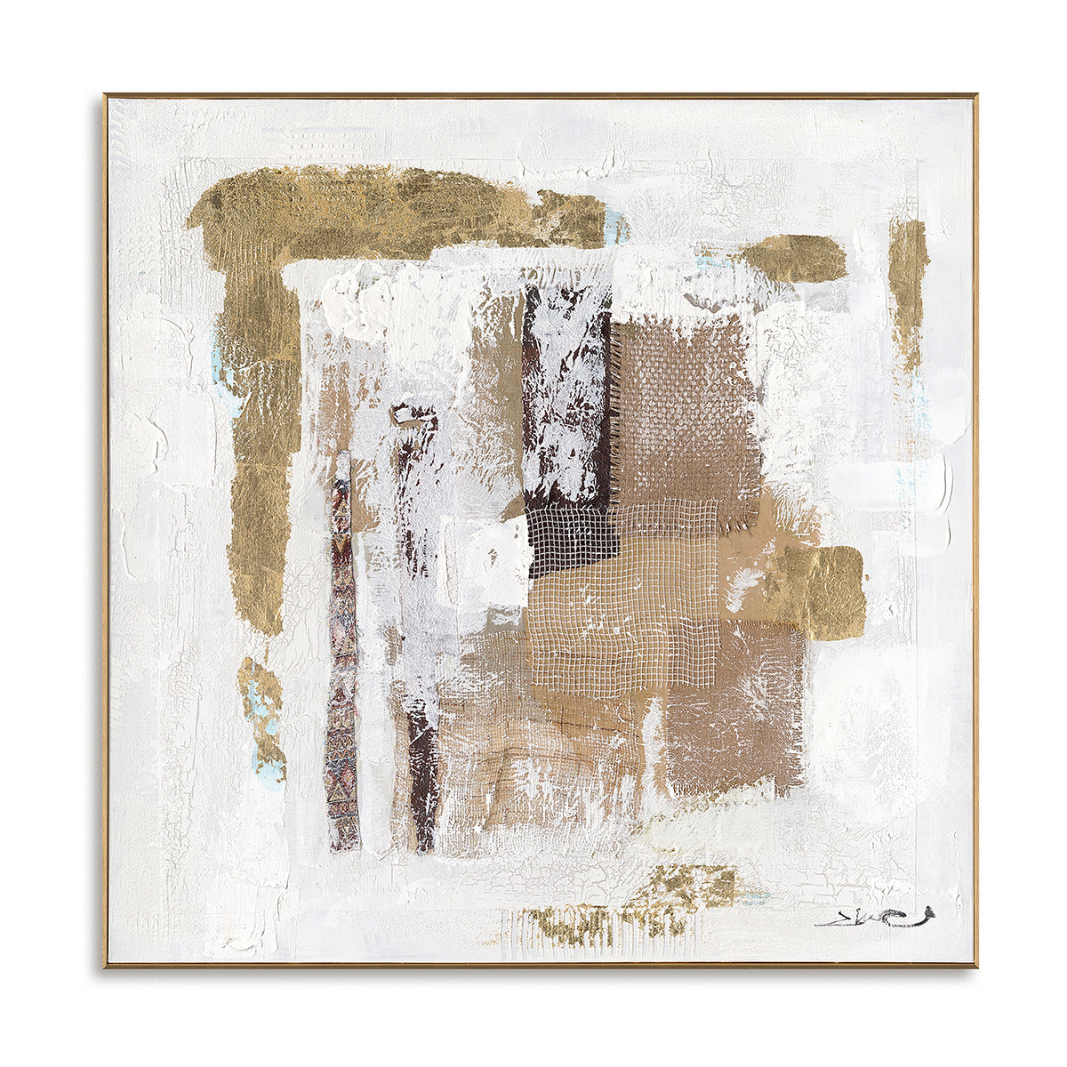 Golden Echo  Abstract Texture Art #M8121