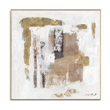 Rustic Layers Gold Beige Abstract Painting #M8121