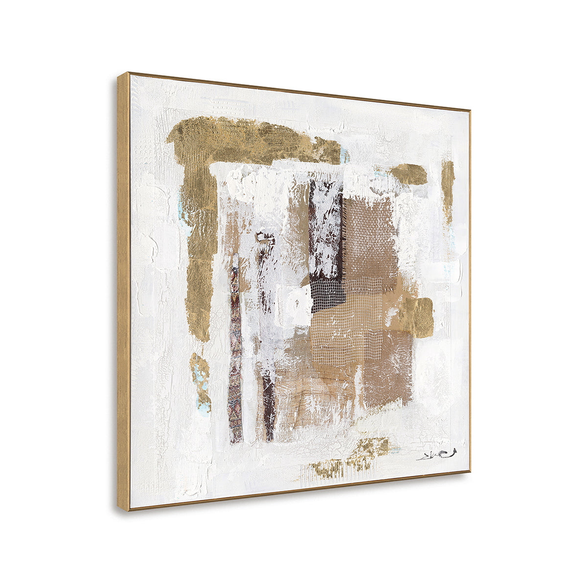 Golden Echo  Abstract Texture Art #M8121