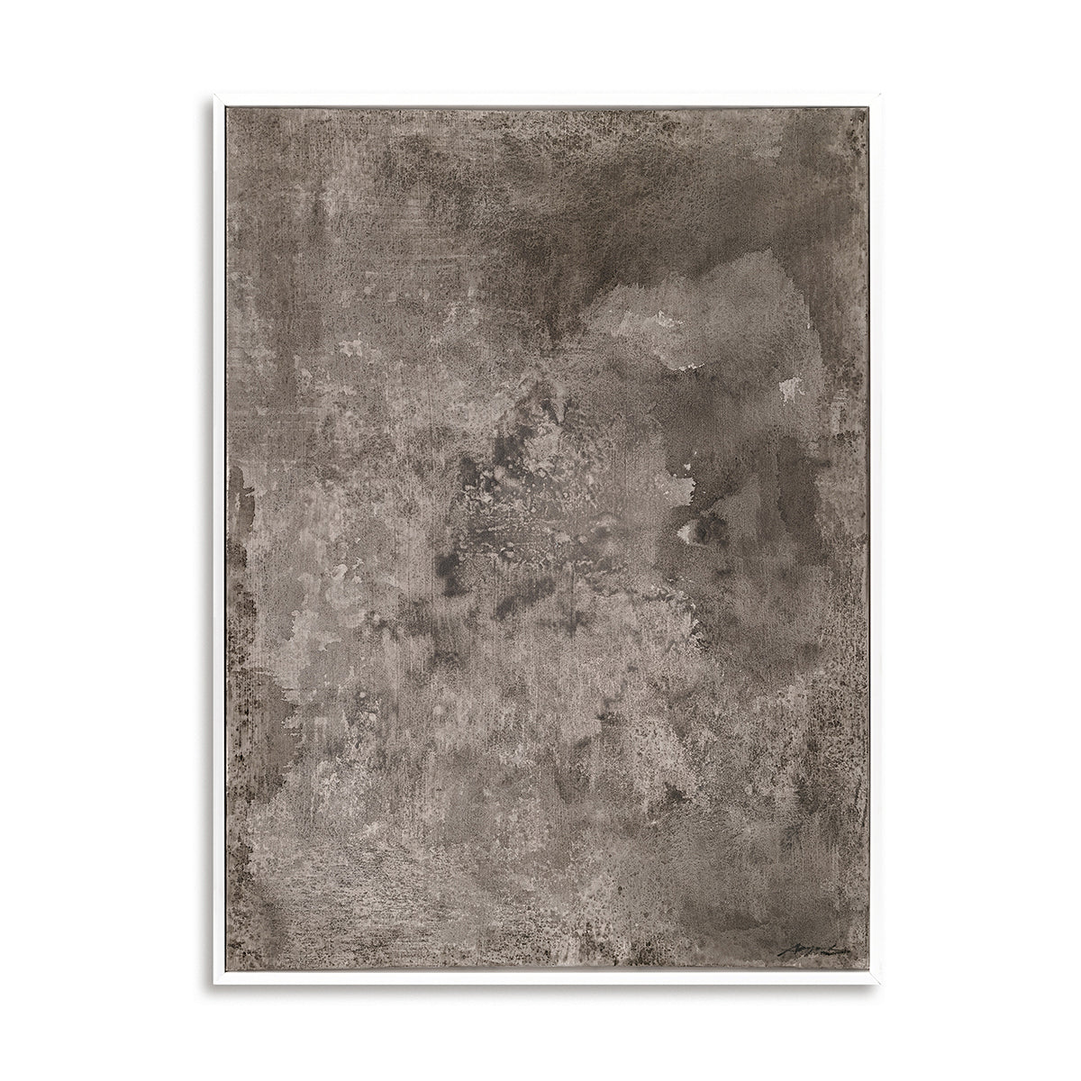 Grey Textured Abstract Painting #M8147