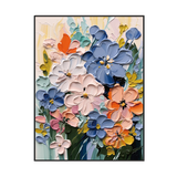 Bloom Symphony Colorful Floral Textured Painting #MH1130