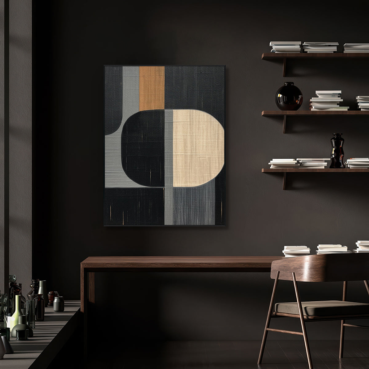 Echo Form Modern Geometric Abstract Painting #MH-1214