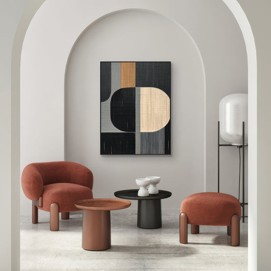 Echo Form Modern Geometric Abstract Painting #MH-1214