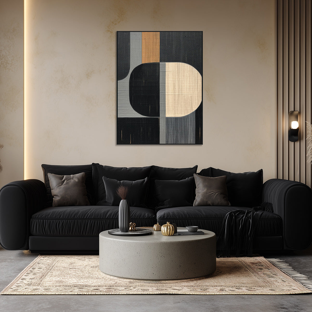 Echo Form Modern Geometric Abstract Painting #MH-1214
