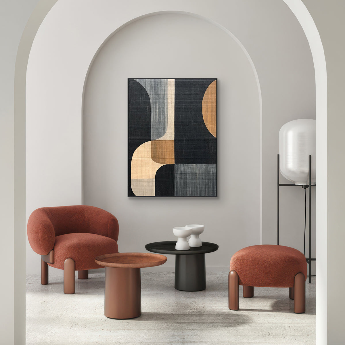 Modern Harmony Abstract Geometric Wall Art #MH1214..
