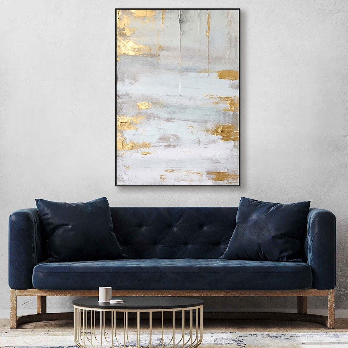 Golden Mist Minimalist Abstract Painting #MH1214