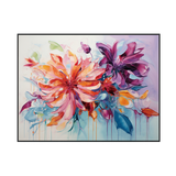 Radiant Bloom Colorful Floral Abstract Painting #MH1220