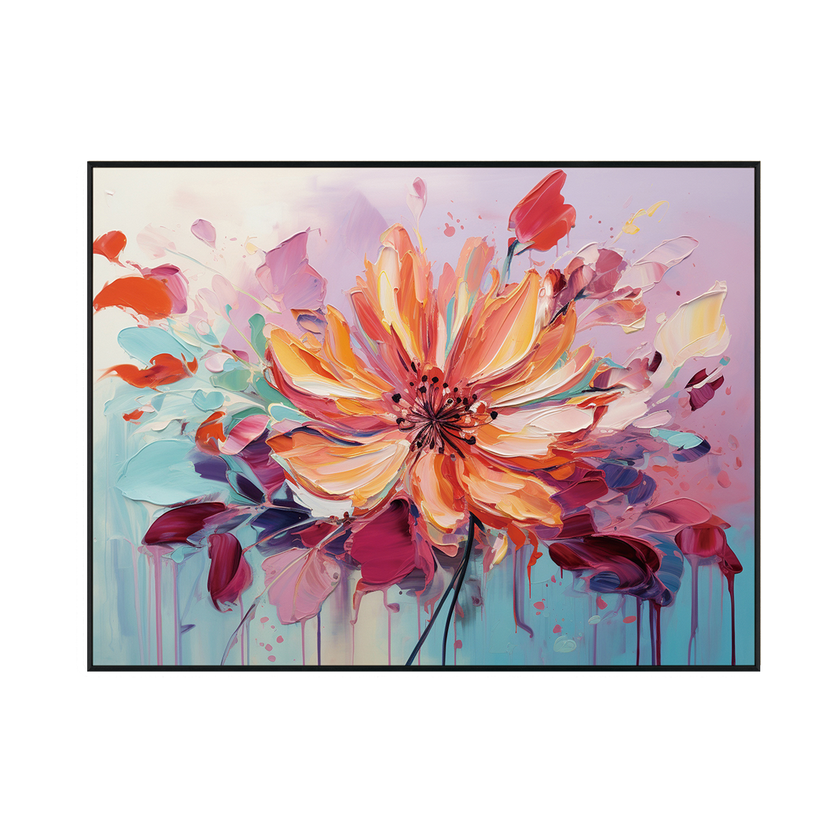 Bloom Symphony Abstract Colorful Flower Painting #MH-1220