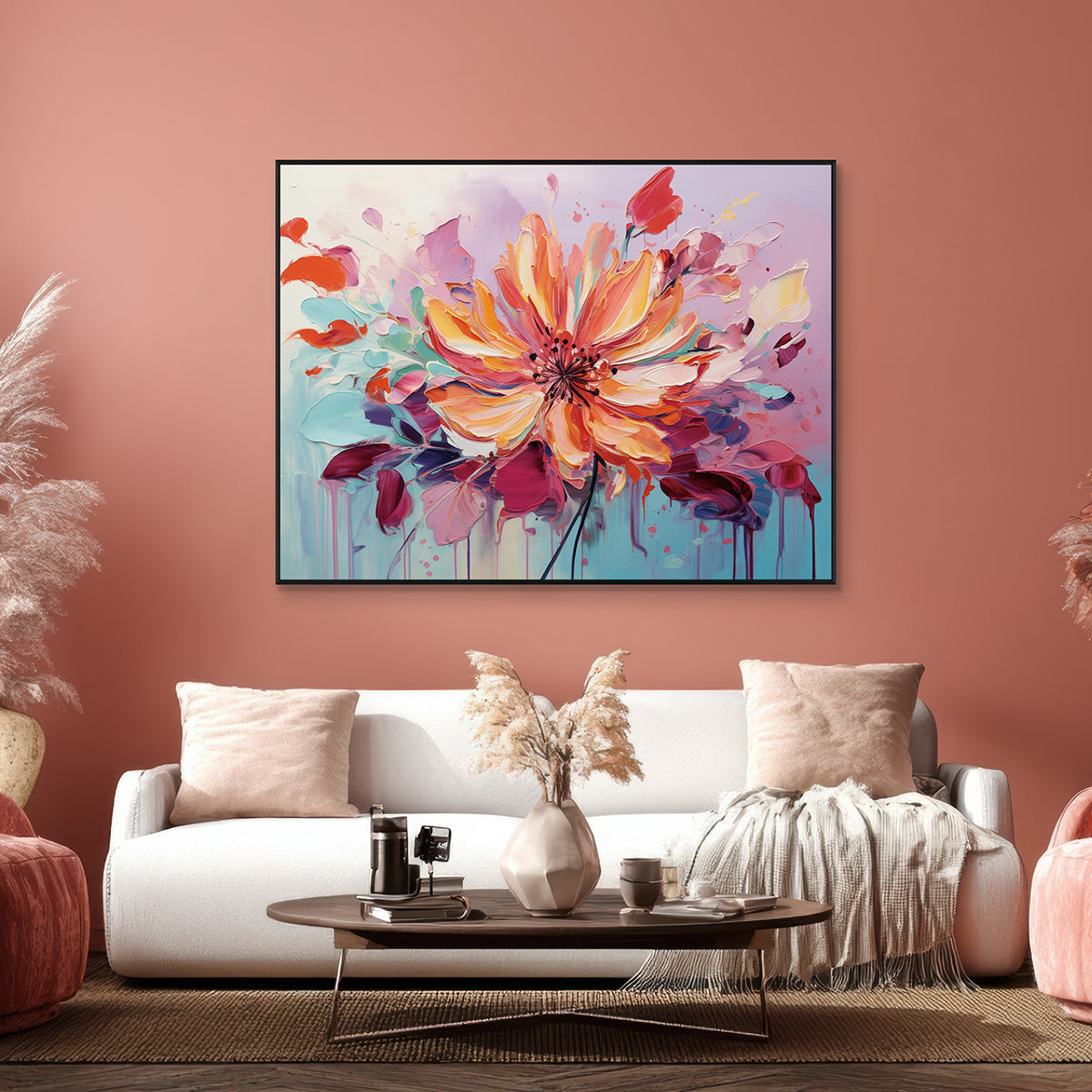 Bloom Symphony Abstract Colorful Flower Painting #MH-1220