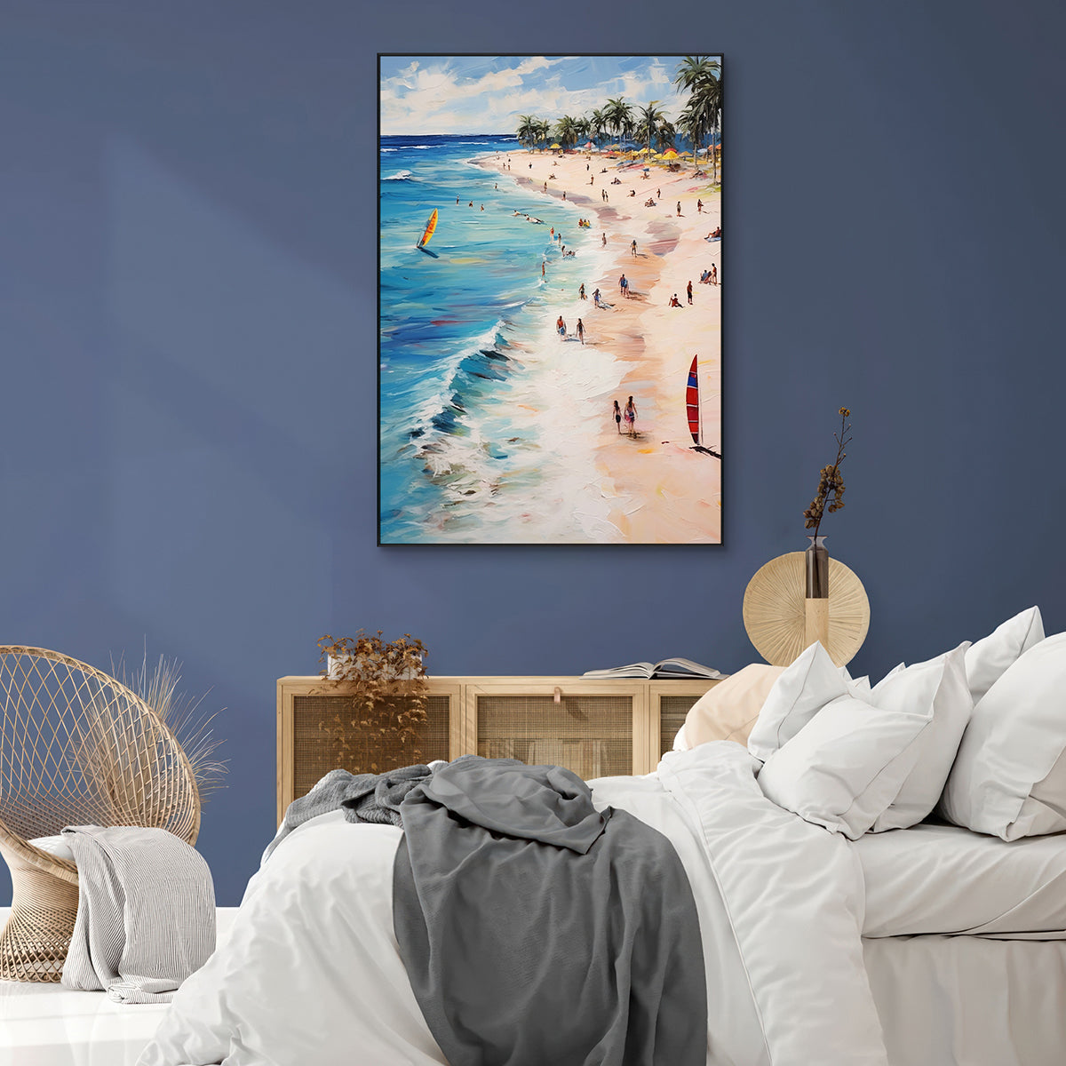 Azure Shore Seaside Landscape Oil Painting #MS2023