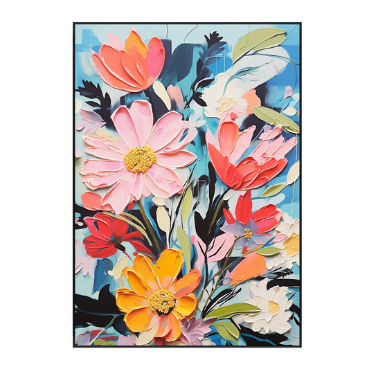 Radiant Petals Colorful Floral Abstract Painting #MV0919(99)