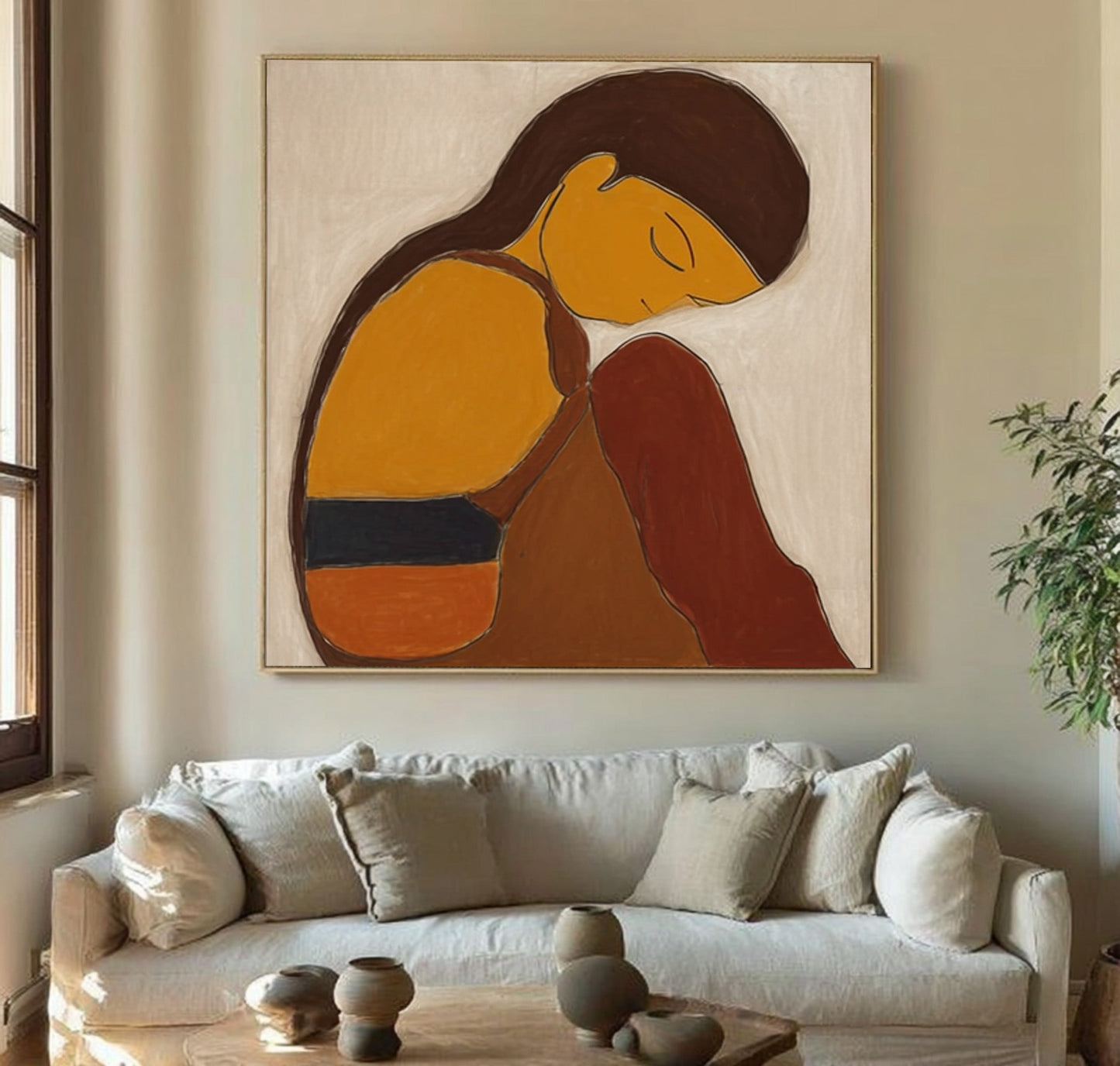 Amber Dream Quiet Figure Painting