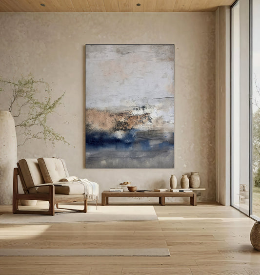 Neutral Abstract Textured Painting