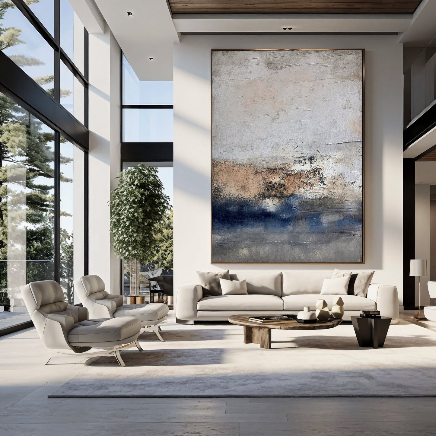 Neutral Abstract Textured Painting