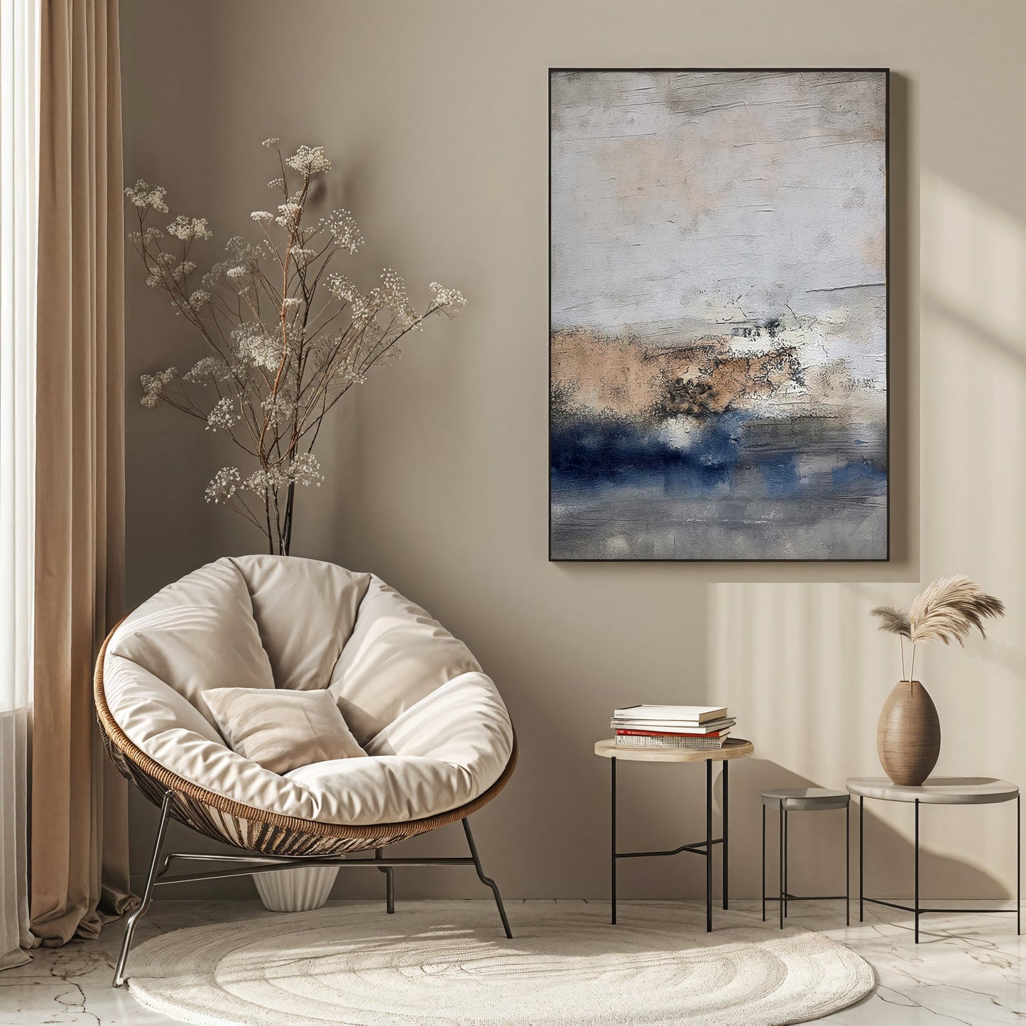 Neutral Abstract Textured Painting