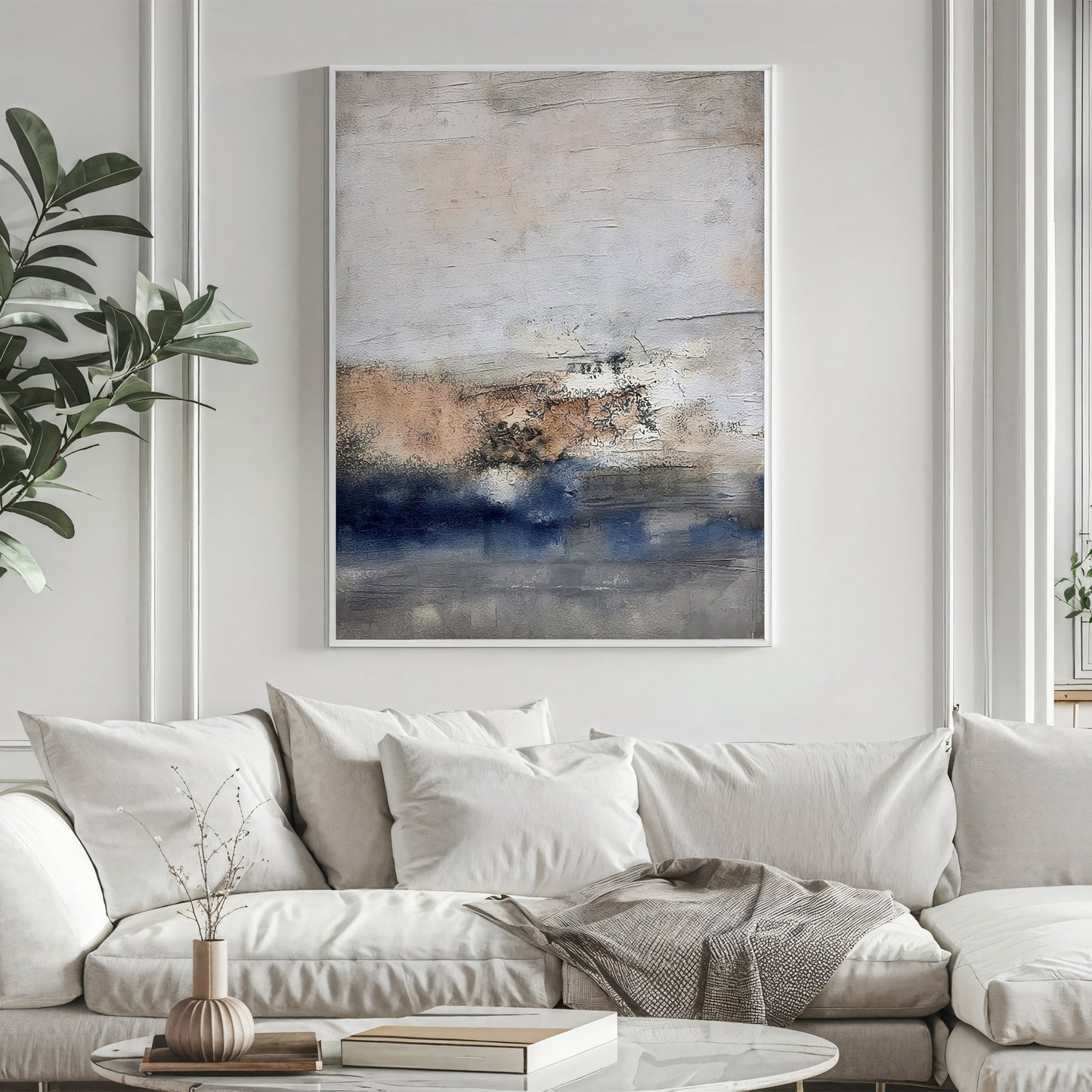 Neutral Abstract Textured Painting