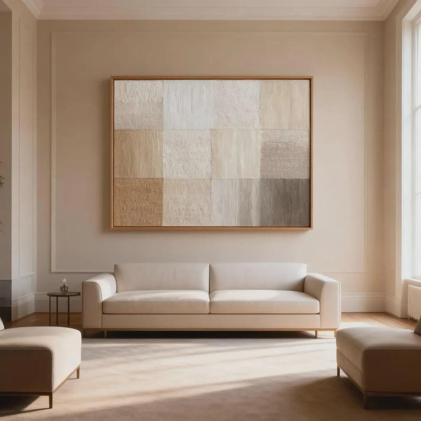 Neutral Texture Grid – Minimalist Abstract Wall Art