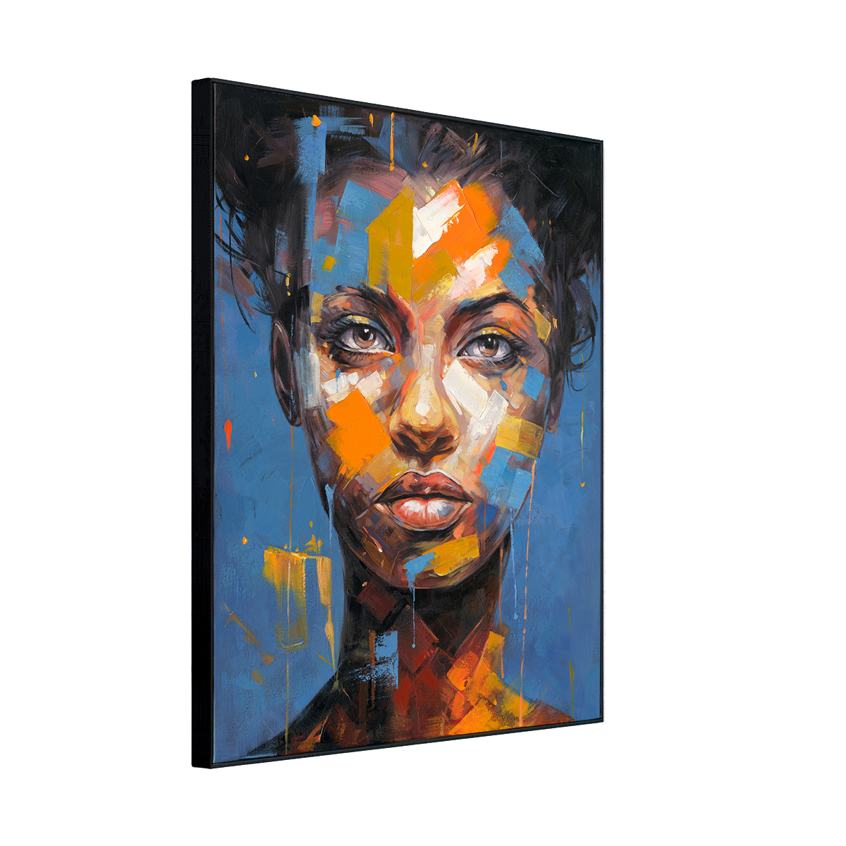 Bold Gaze Abstract Portrait Painting #P2617