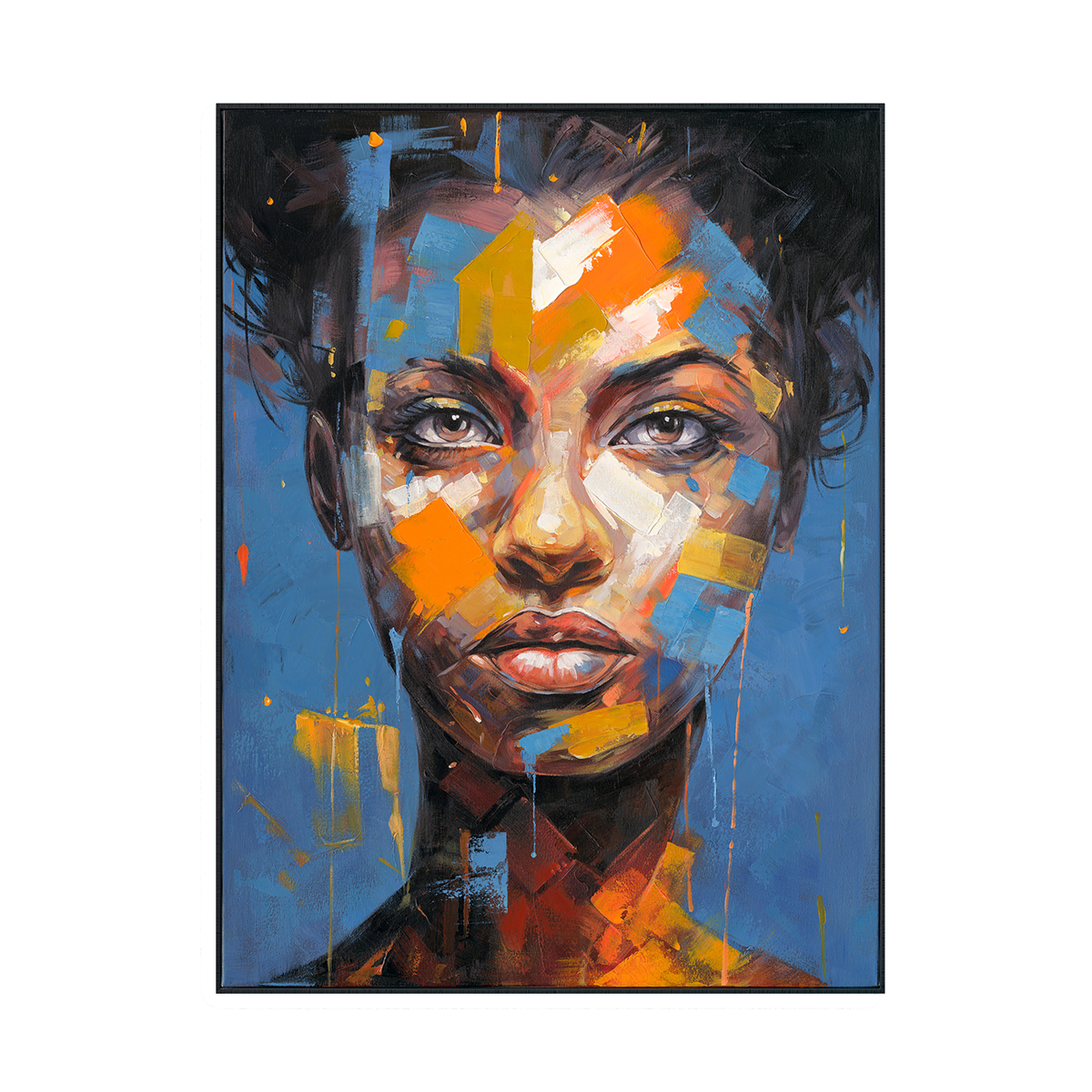 Bold Gaze Abstract Portrait Painting #P2617
