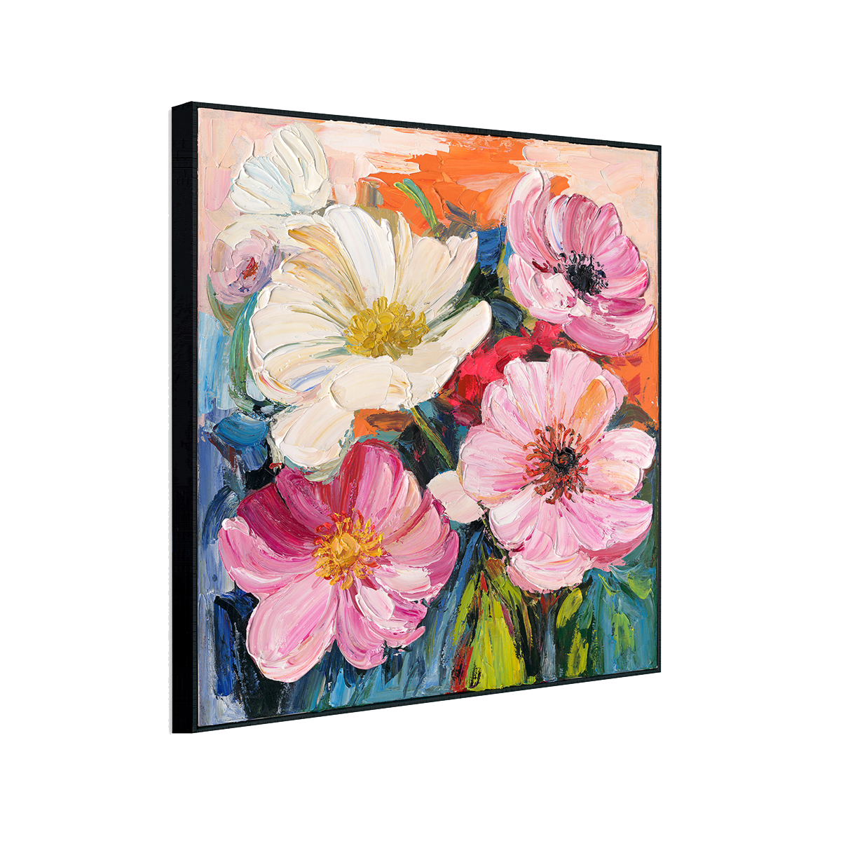 Blooming Joy Pink Floral Painting #P2631