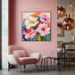 Blooming Joy Pink Floral Painting #P2631