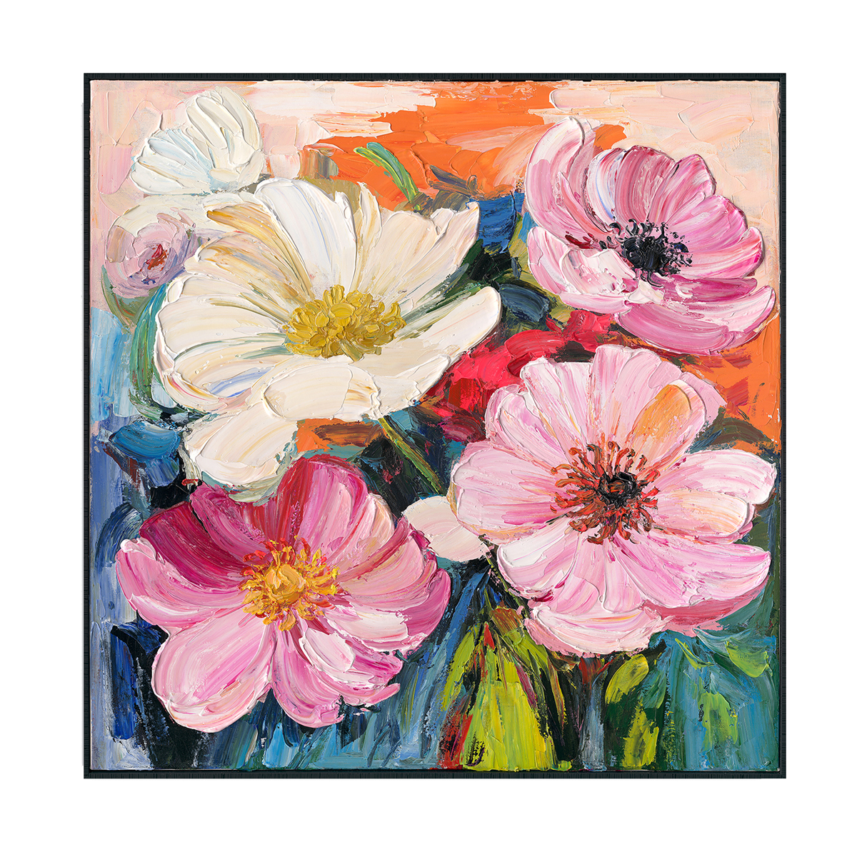 Colorful Floral Oil Painting #P2631