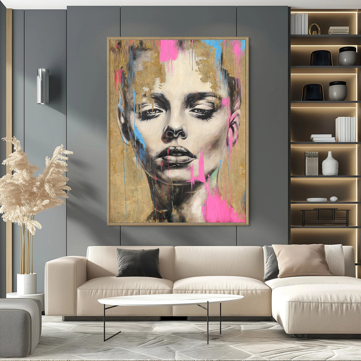 Gold Texture Female Portrait #P2632