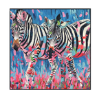 Colorful Zebra Oil Painting #P2646