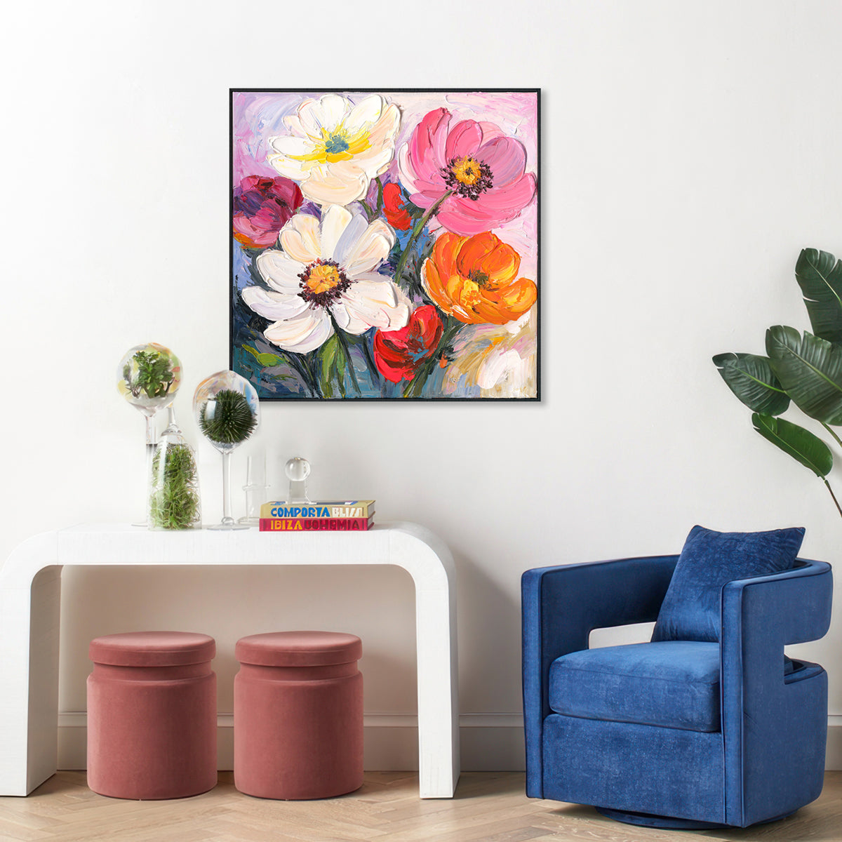 Vibrant Floral Oil Painting #P2657