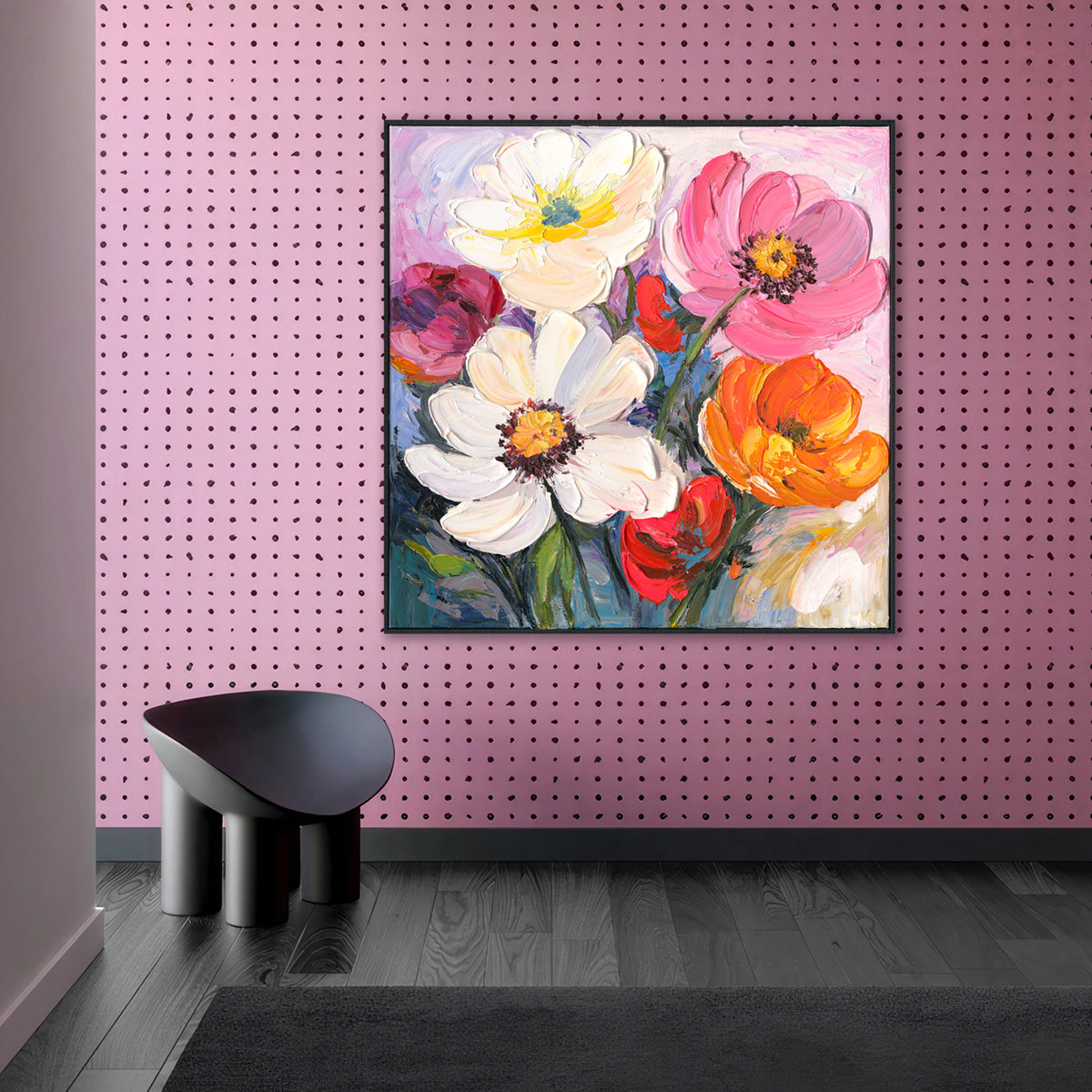 Vibrant Floral Oil Painting #P2657
