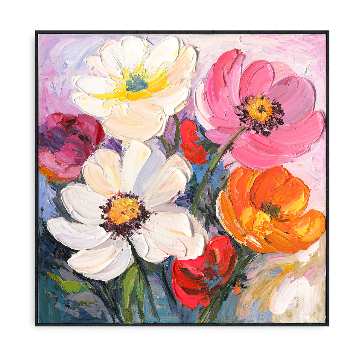 Vibrant Floral Oil Painting #P2657