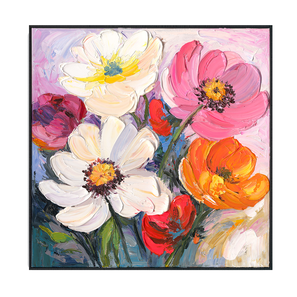 Spring Harmony Colorful Floral Painting #P2657