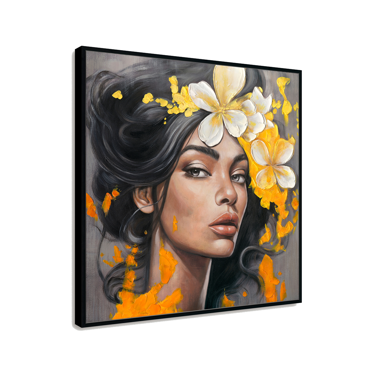 Floral Portrait Oil Painting #P2706