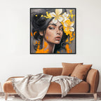 Floral Portrait Oil Painting #P2706