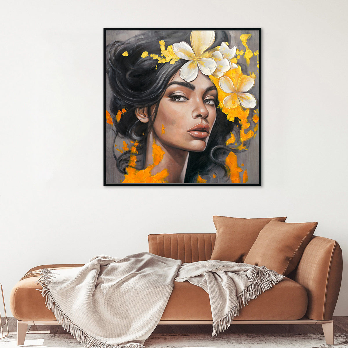 Floral Portrait Oil Painting #P2706