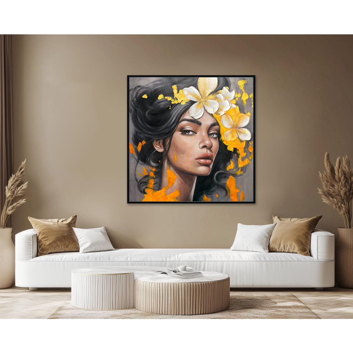 Floral Portrait Oil Painting #P2706