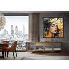 Golden Bloom Elegant Woman Portrait #P2706