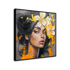 Floral Portrait Oil Painting #P2706