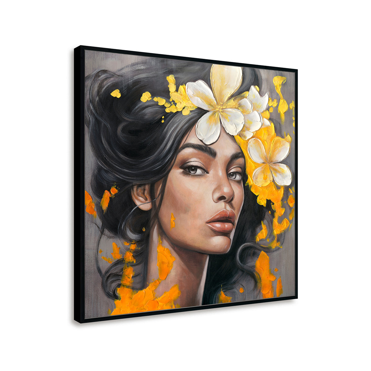 Floral Portrait Oil Painting #P2706
