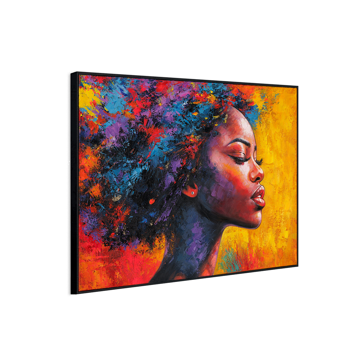 Ember Crown Profile Portrait Painting #P2782