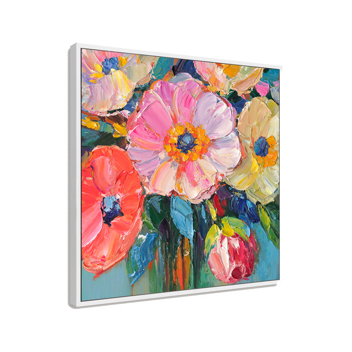 Vibrant Floral Oil Painting #P2853