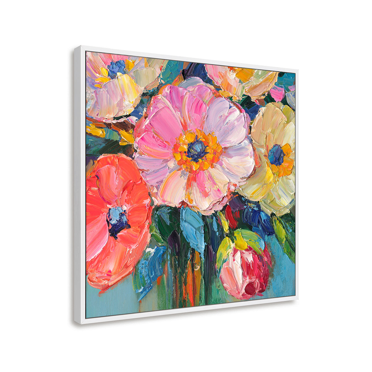 Vibrant Floral Oil Painting #P2853