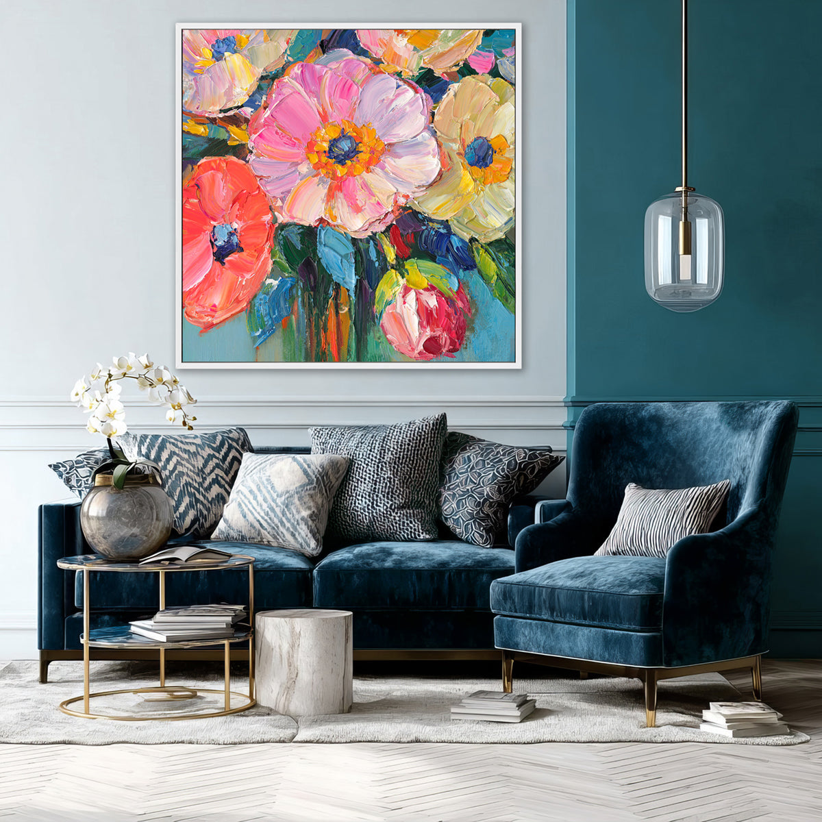 Vibrant Floral Oil Painting #P2853